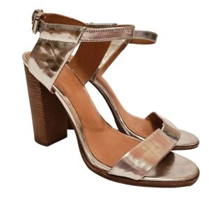 Coach Lexy Mirror Leather Sandal Heels Size 10B